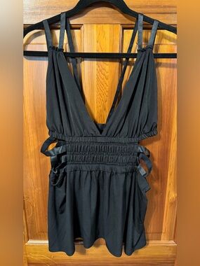 Express Black Strappy Top